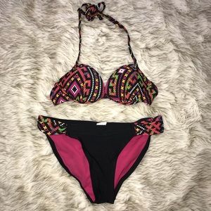 Xhilaration tribal print 2 piece swimsuit